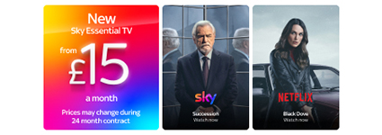 Enjoy great savings with Sky Essentials TV from £15